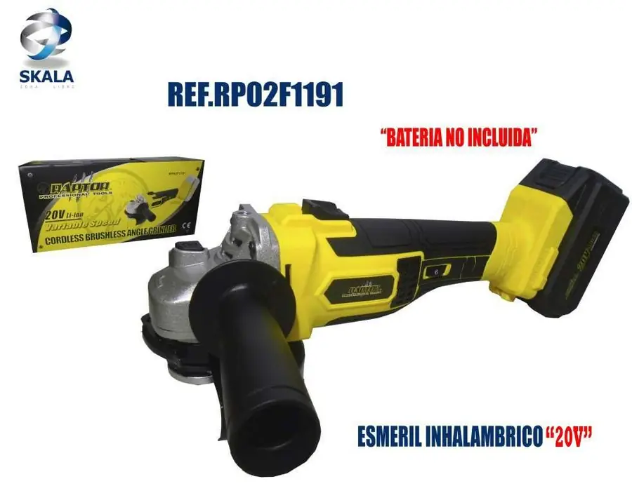 Esmeril angular inalámbrico 20 V