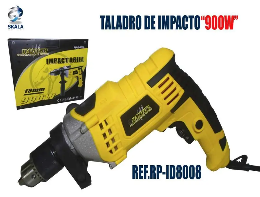 Taladro percutor 900 W – 13 mm