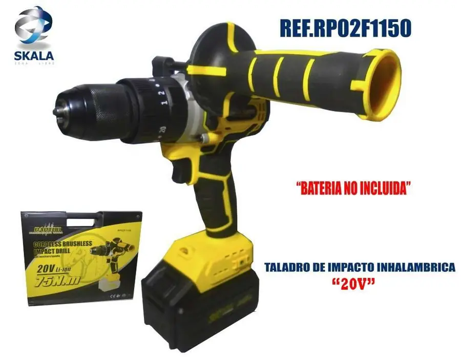 Taladro percutor inalámbrico 20 V – 75 N·m